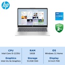 HP Laptop 14s-dq5156TU (Core i5-1235U, 16GB, 512GB SSD, Win 11 Home)